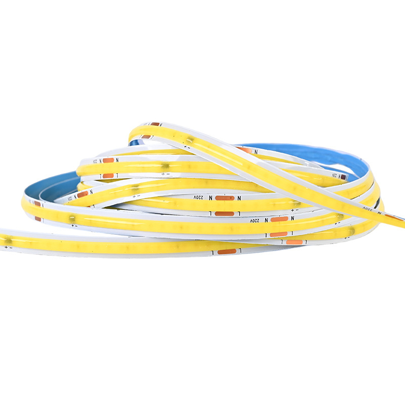 COB LED trak 220V bez pogona, za dom — linearni svjetlosni trak za plafon i ormar, samoljepljiva, može se rezati svakih 10 cm