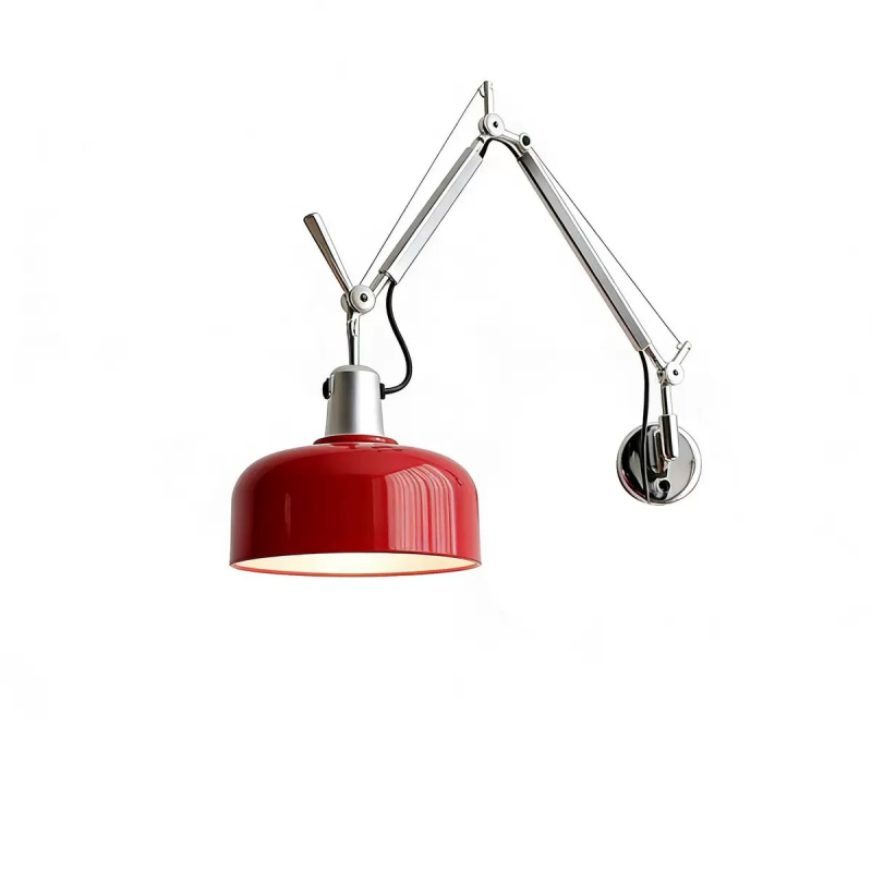 Memphis Vintage preklopna zidna svjetiljka s izvlačnim ramom, noćna lampa za čitanje, retro francuskog stila spavaća soba, podesiva