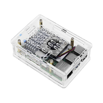Ακρυλικό περίβλημα ψύξης για Raspberry Pi 5ης γενιάς, συμβατό με Active Cooler ψύκτρα