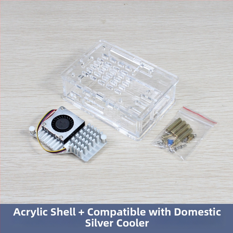Ακρυλικό περίβλημα ψύξης για Raspberry Pi 5ης γενιάς, συμβατό με Active Cooler ψύκτρα