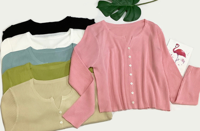 2023 nova ženska labava vunena cardigan – korejski stil, V-izrez, jednobojna, dugi rukavi, kratki kardigan top