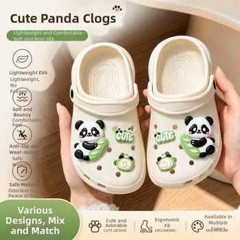 Летни детски Panda сандали, EVA, затворен пръст, дишащи и противохлъзгащи