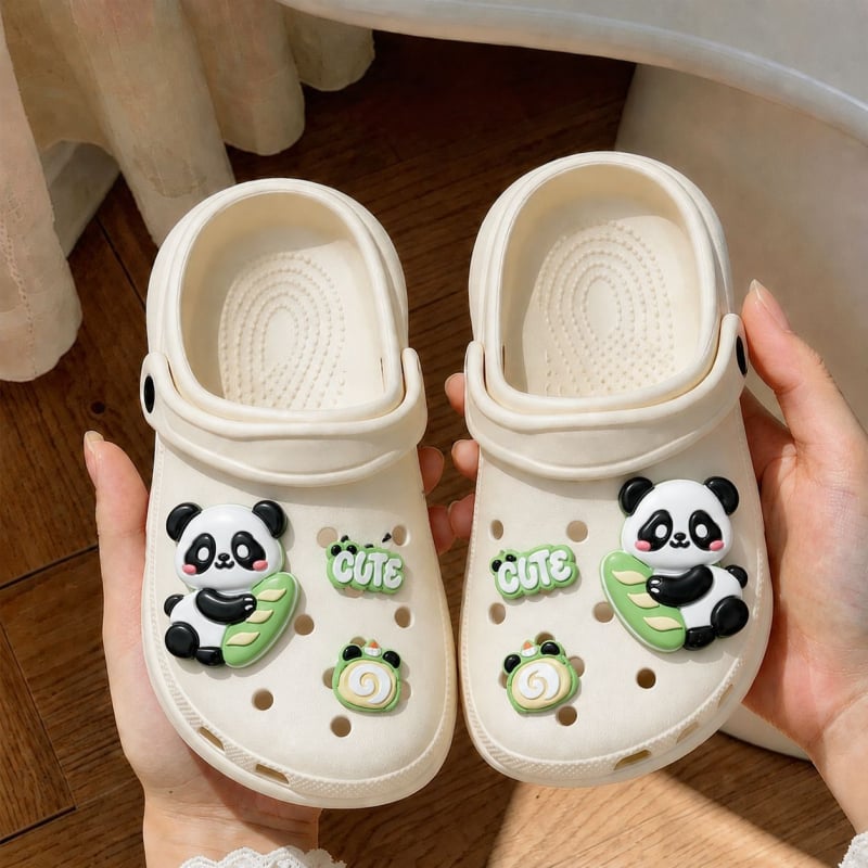 Летни детски Panda сандали, EVA, затворен пръст, дишащи и противохлъзгащи