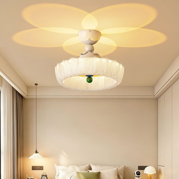 Krémové stropné svietidlo vo francúzskom štýle, minimalistická lampa do jedálne, ambientné svetlo inšpirované pierkami do detskej izby s hviezdnou atmosférou