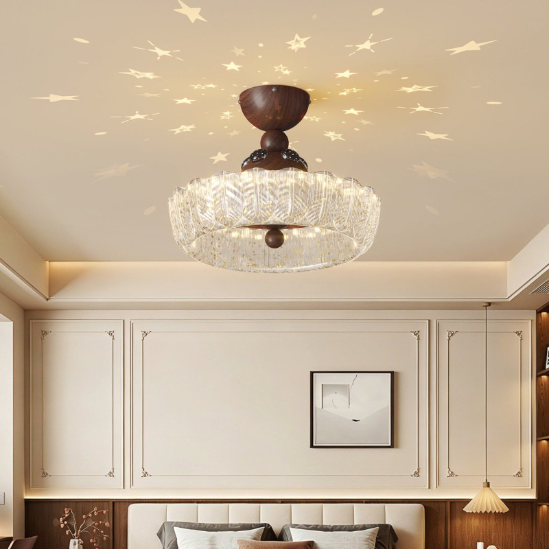 Krémové stropné svietidlo vo francúzskom štýle, minimalistická lampa do jedálne, ambientné svetlo inšpirované pierkami do detskej izby s hviezdnou atmosférou