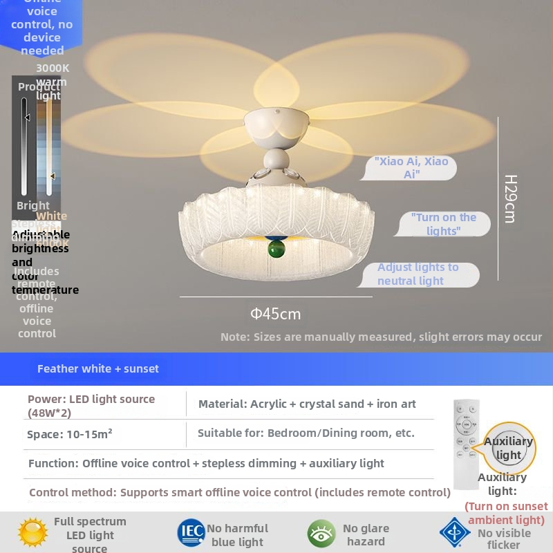 Krémové stropné svietidlo vo francúzskom štýle, minimalistická lampa do jedálne, ambientné svetlo inšpirované pierkami do detskej izby s hviezdnou atmosférou