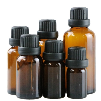 10 ml-es borostyánszínű üveg pipettával illóolajokhoz, mintákhoz és kozmetikumokhoz