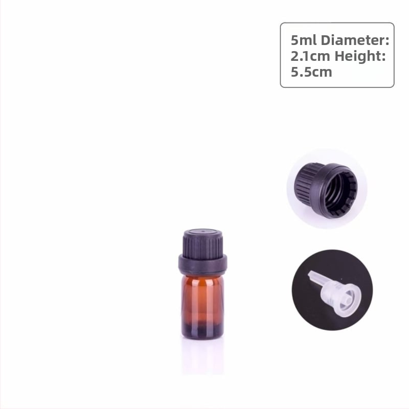 10 ml-es borostyánszínű üveg pipettával illóolajokhoz, mintákhoz és kozmetikumokhoz