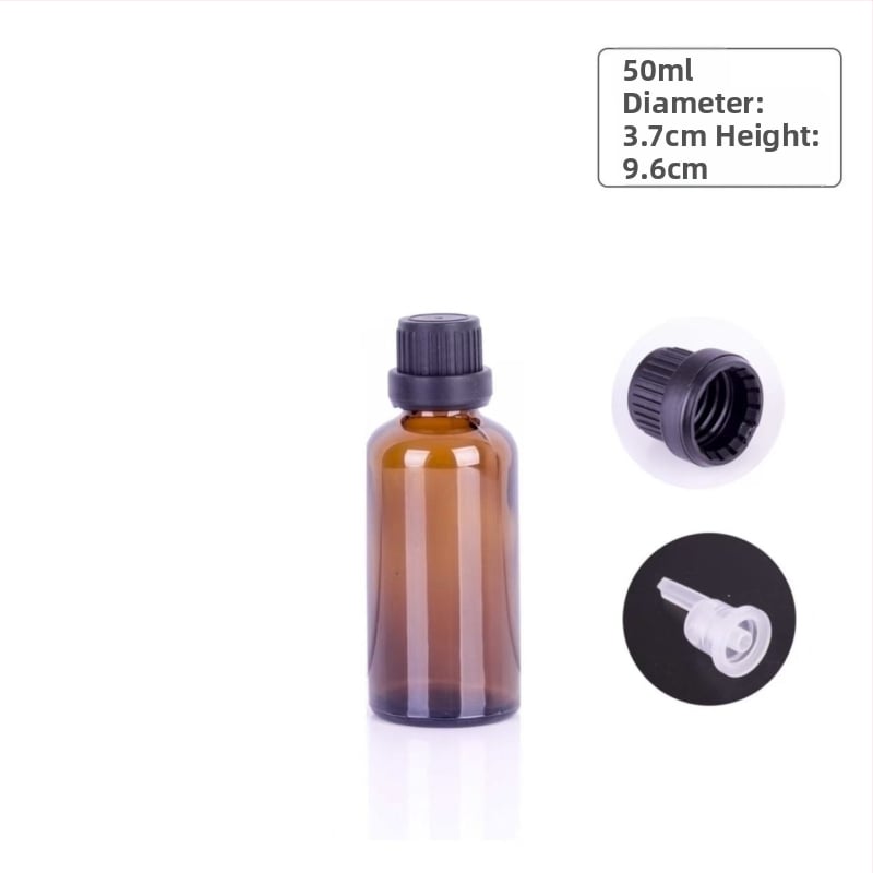 10 ml-es borostyánszínű üveg pipettával illóolajokhoz, mintákhoz és kozmetikumokhoz