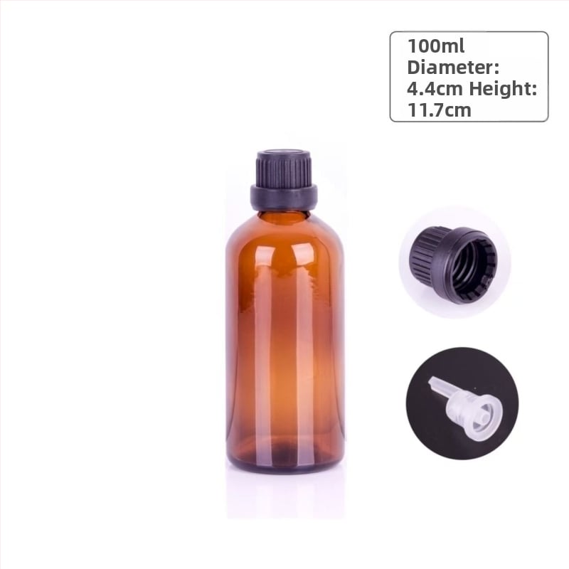 10 ml-es borostyánszínű üveg pipettával illóolajokhoz, mintákhoz és kozmetikumokhoz