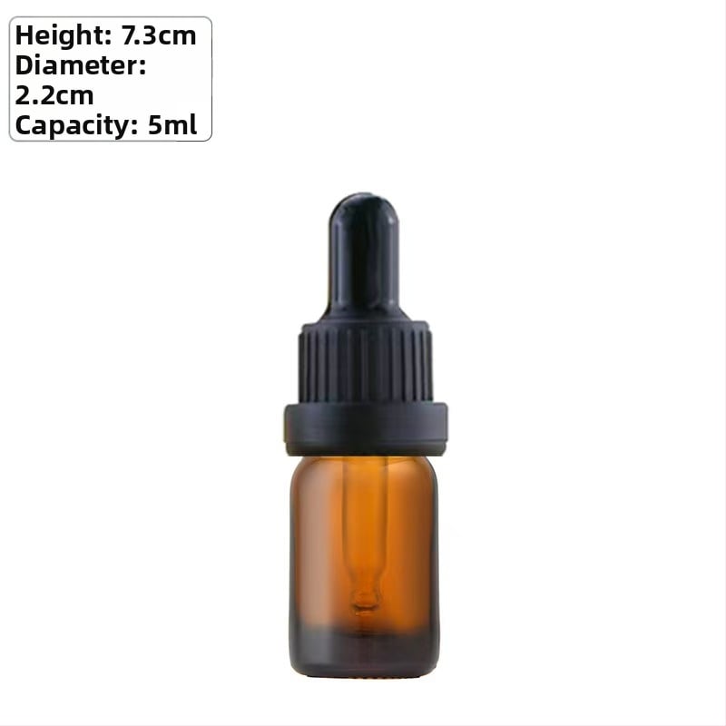 10 ml-es borostyánszínű üveg pipettával illóolajokhoz, mintákhoz és kozmetikumokhoz