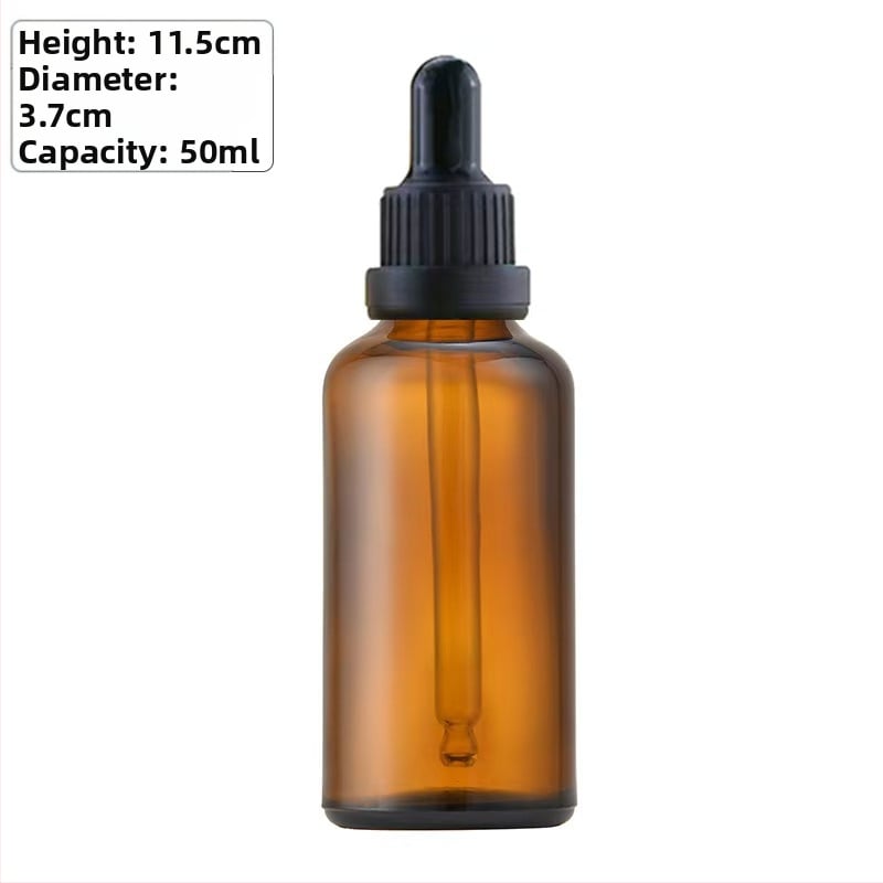 10 ml-es borostyánszínű üveg pipettával illóolajokhoz, mintákhoz és kozmetikumokhoz