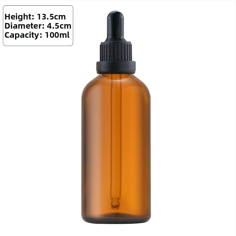 10 ml-es borostyánszínű üveg pipettával illóolajokhoz, mintákhoz és kozmetikumokhoz