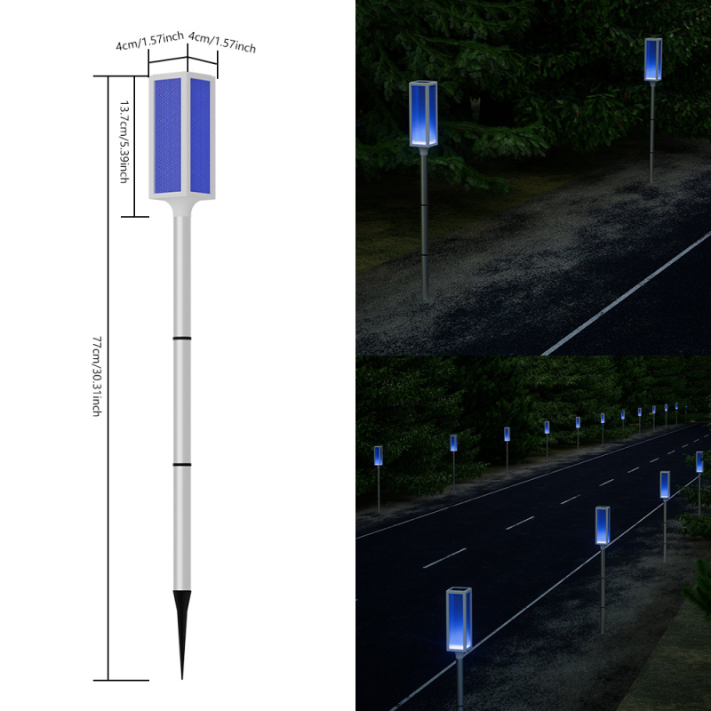 Vanjska solarna barijarna svjetiljka s LED strobom, upozorenjem i lampom za travnjak