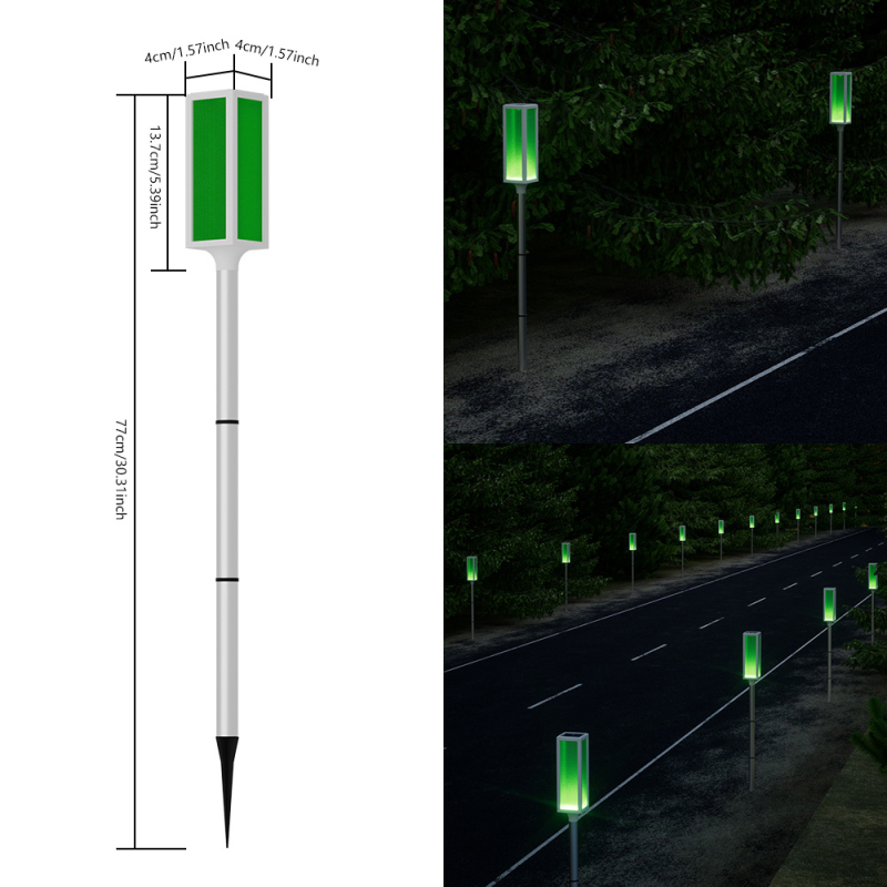 Vanjska solarna barijarna svjetiljka s LED strobom, upozorenjem i lampom za travnjak