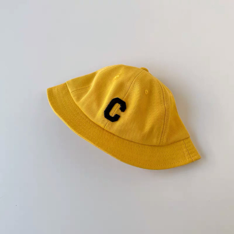 Dječji sunčani bucket hat s zaštitom od sunca - lagani proljetno-jesenski model, s slovom C, unisex, za uzrast 1-2 godina