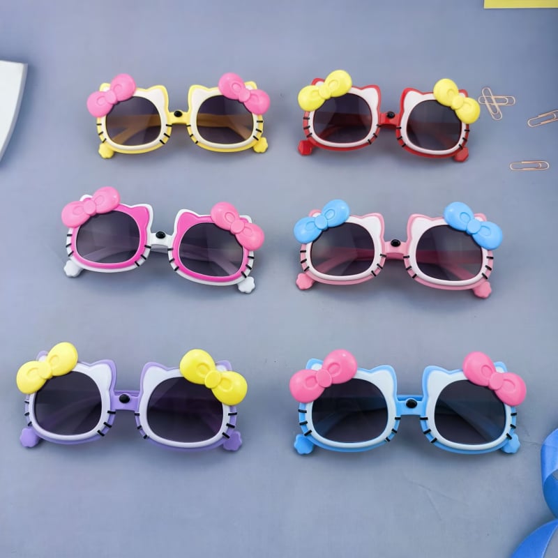 Ochelari de soare pentru copii Hello Kitty — design drăguț cu pisicuță, pentru băieți și fete, UV380