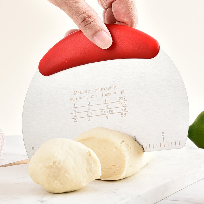Rozsdamentes acél tészta- és süteményvágó, nugát vágó, sütő spatula