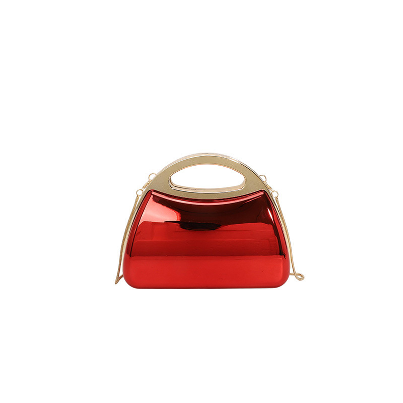 Nova akrilna večernja torbica s lancem, kutijast dizajn, crossbody