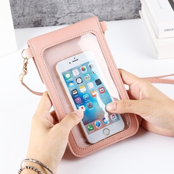 Geantă de telefon pentru femei în stil coreean, crossbody mică, cu spațiu mare pentru monede, multifuncțională