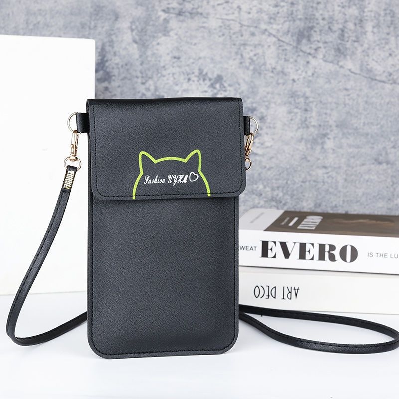 Geantă de telefon pentru femei în stil coreean, crossbody mică, cu spațiu mare pentru monede, multifuncțională