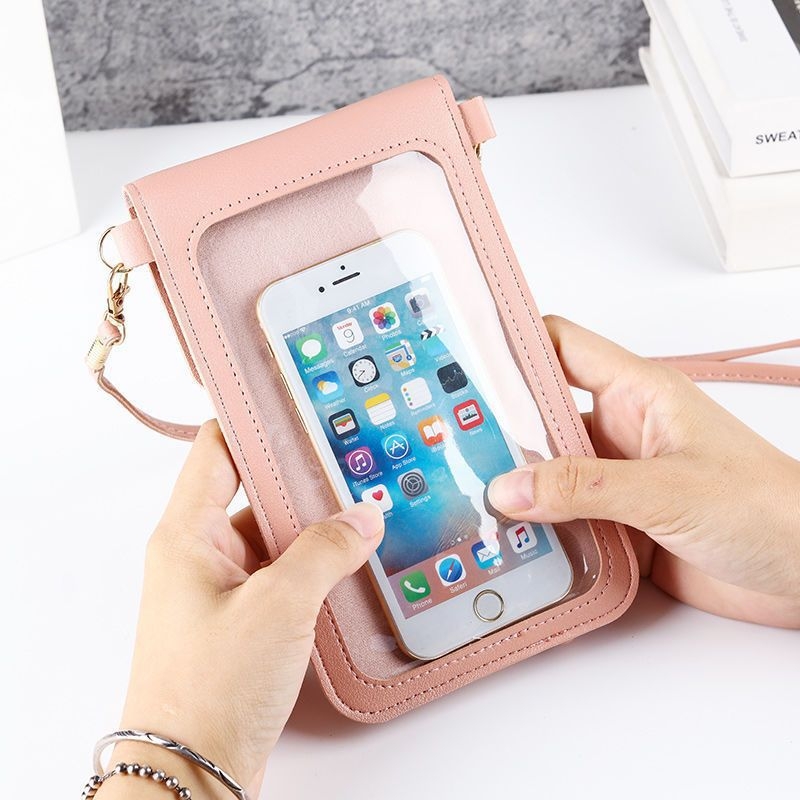 Geantă de telefon pentru femei în stil coreean, crossbody mică, cu spațiu mare pentru monede, multifuncțională