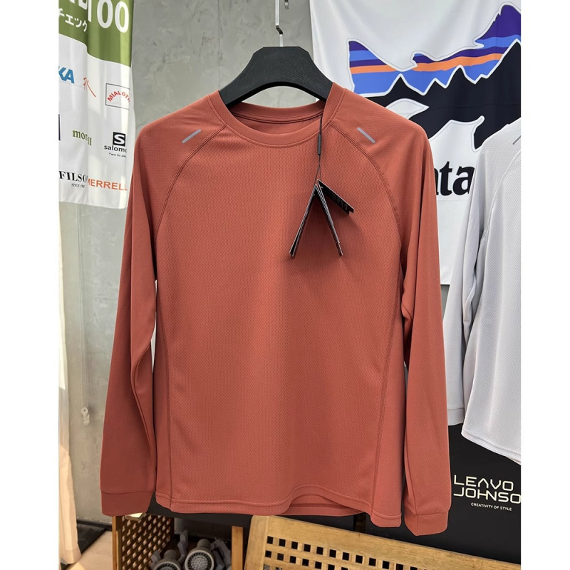 Muška ljetna sportska majica s dugim rukavima, opuštena kroja, upijanje vlage, prozračna, brzo suši, poliester