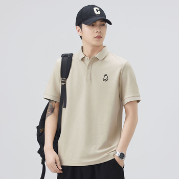 Danbani Muška polo majica s 3D vezom, japanskog stila, casual, široka silueta, ljeto
