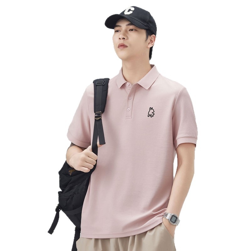 Danbani Muška polo majica s 3D vezom, japanskog stila, casual, široka silueta, ljeto
