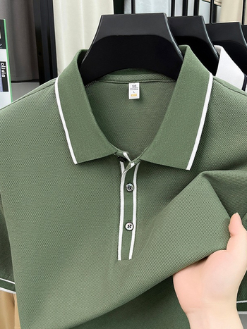Muški polo od pamuka, kratkih rukava, ljetna nova kolekcija, ležeran i moderan, dizajn color-block.