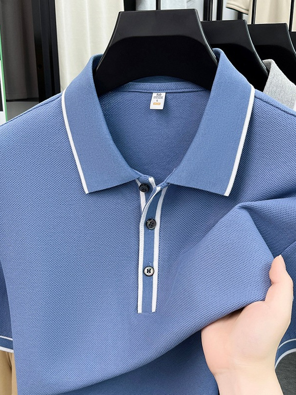 Muški polo od pamuka, kratkih rukava, ljetna nova kolekcija, ležeran i moderan, dizajn color-block.