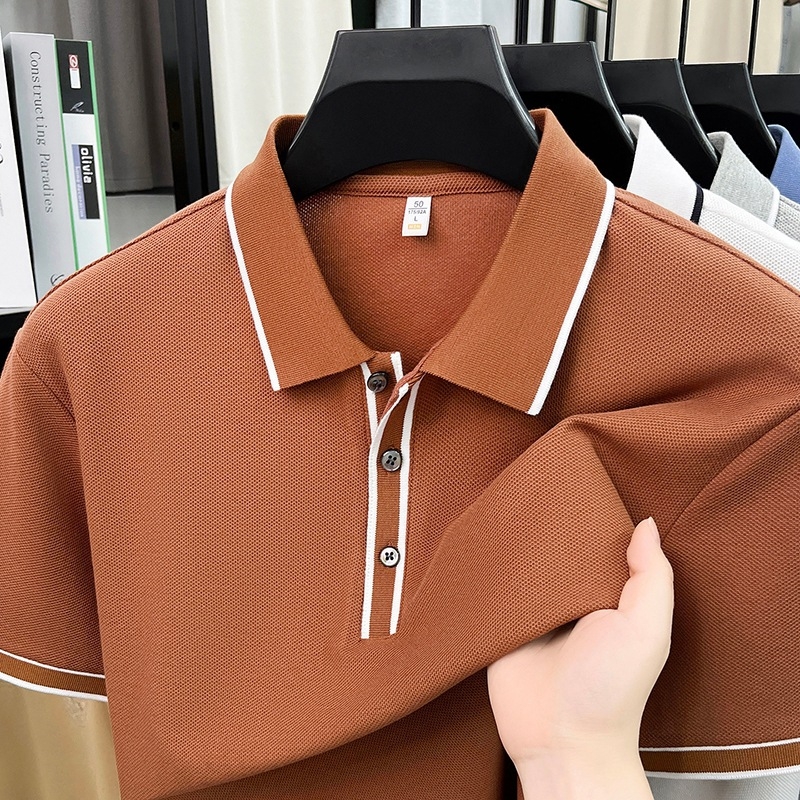 Muški polo od pamuka, kratkih rukava, ljetna nova kolekcija, ležeran i moderan, dizajn color-block.