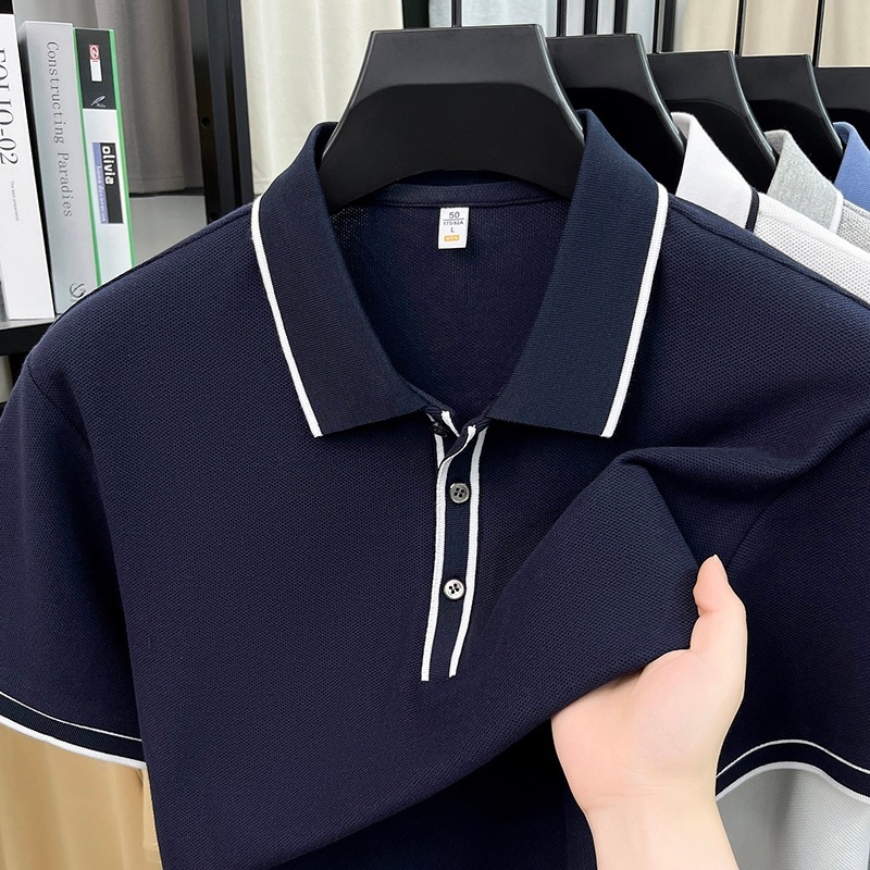 Muški polo od pamuka, kratkih rukava, ljetna nova kolekcija, ležeran i moderan, dizajn color-block.