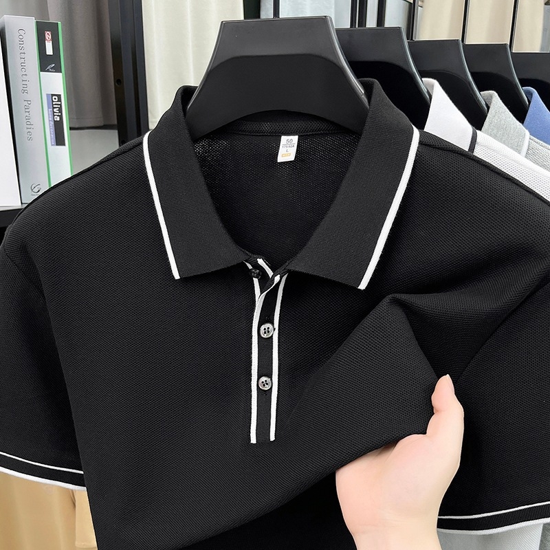 Muški polo od pamuka, kratkih rukava, ljetna nova kolekcija, ležeran i moderan, dizajn color-block.