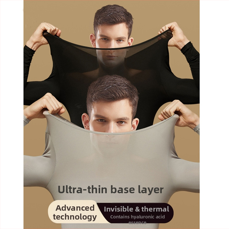Set termic masculin cu bază din acid hialuronic, top și pantaloni, pentru toamnă/iarnă