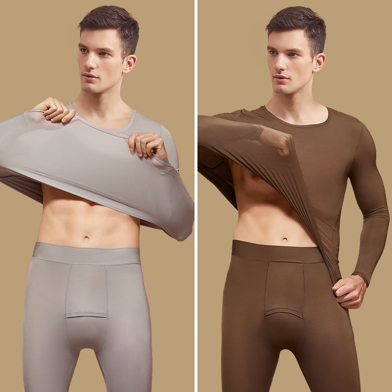 Set termic masculin cu bază din acid hialuronic, top și pantaloni, pentru toamnă/iarnă