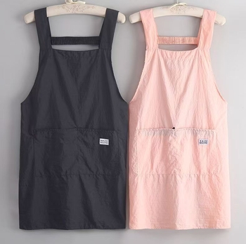 Ujjatlan textil kötény, folt- és kopásálló, minimalist éttermi pincér kötény