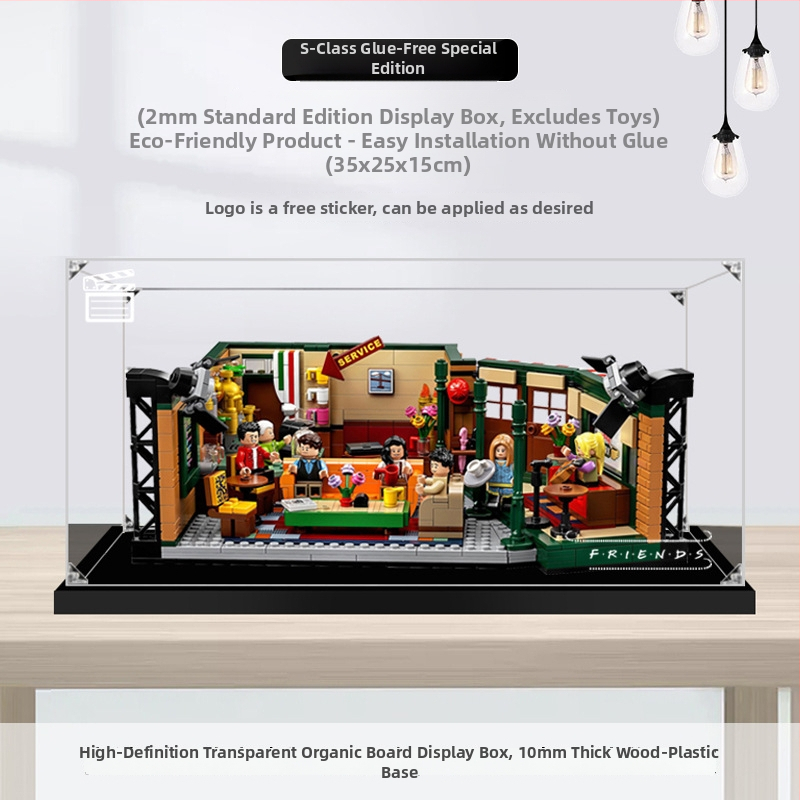 Akrilna kutija za Lego Friends Café 21319 model blokova, prozirna, otporna na prašinu