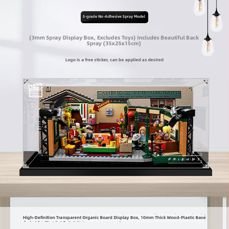 Akrilna kutija za Lego Friends Café 21319 model blokova, prozirna, otporna na prašinu