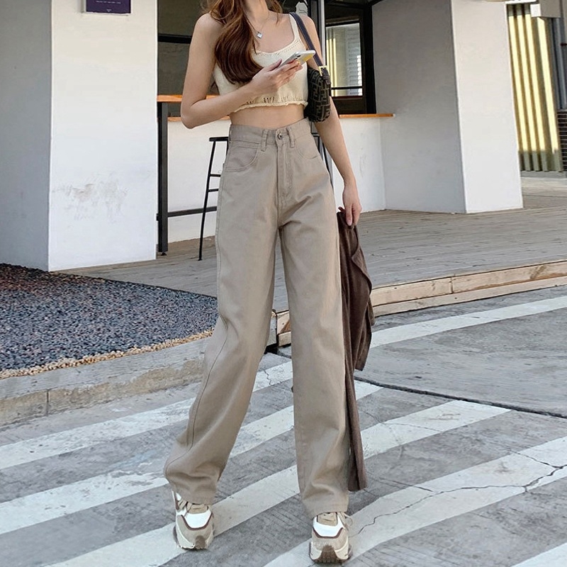 Ženske hlače u kroju kruške, bijele, visoki struk, široke nogavice, ravnog kroja, udobne, casual, prekrivanje bokova, dužina do poda