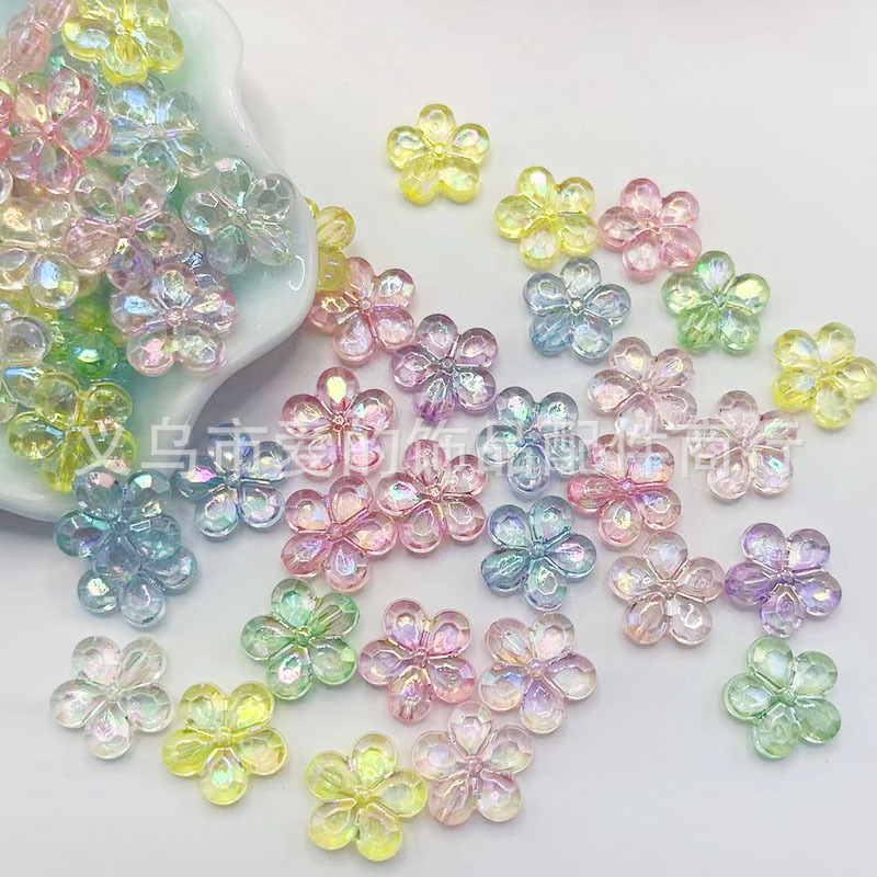 iridescentne prozirne AB boje akrilne perle za DIY nakit, u obliku repa leptira