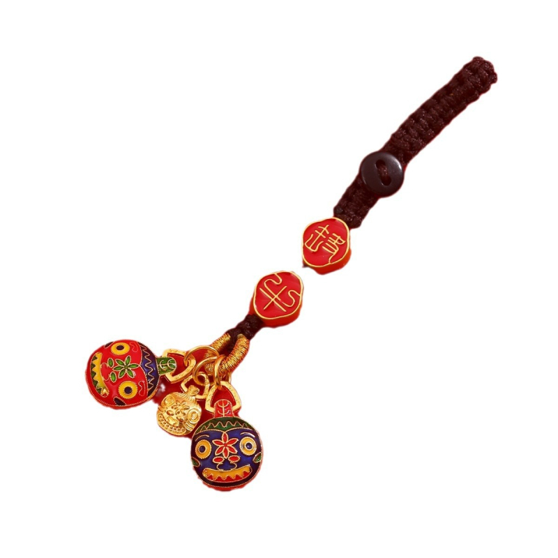 Kljucni privjesak-amulet sa dvanaest znakova zodijaka, 2024. godina zodijaka, kineski stil, za auto i torbu