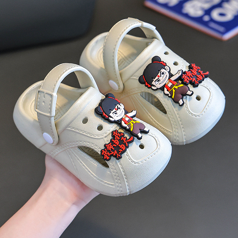 Papuci EVA pentru copii, design cu personaje de desene animate, talpă moale, antiderapant, pentru exterior și plajă, unisex