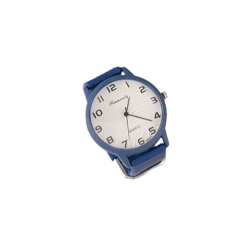 Silikonski kvarc sat s velikim 40 mm okruglim brojčanikom, unisex, opušten stil, svjetsko vrijeme