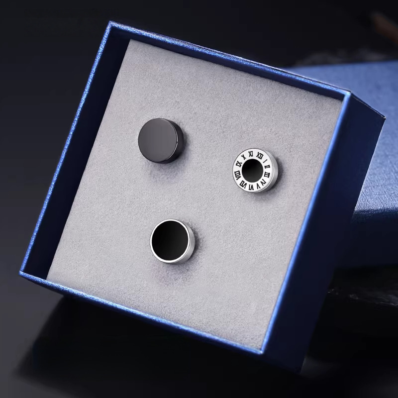 Cercei clip magnetici pentru bărbați, fără piercing, piesă unică, stil coreean, oțel titan
