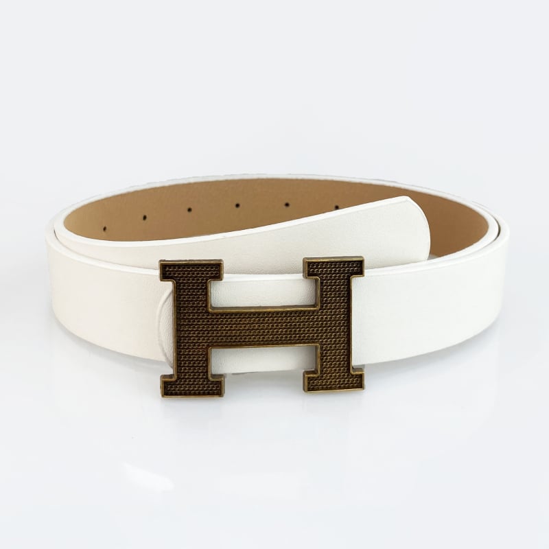 Curea feminină de înaltă calitate, cu cataramă în formă de H și design cu litere, accesoriu decorativ pentru jeanși și costum
