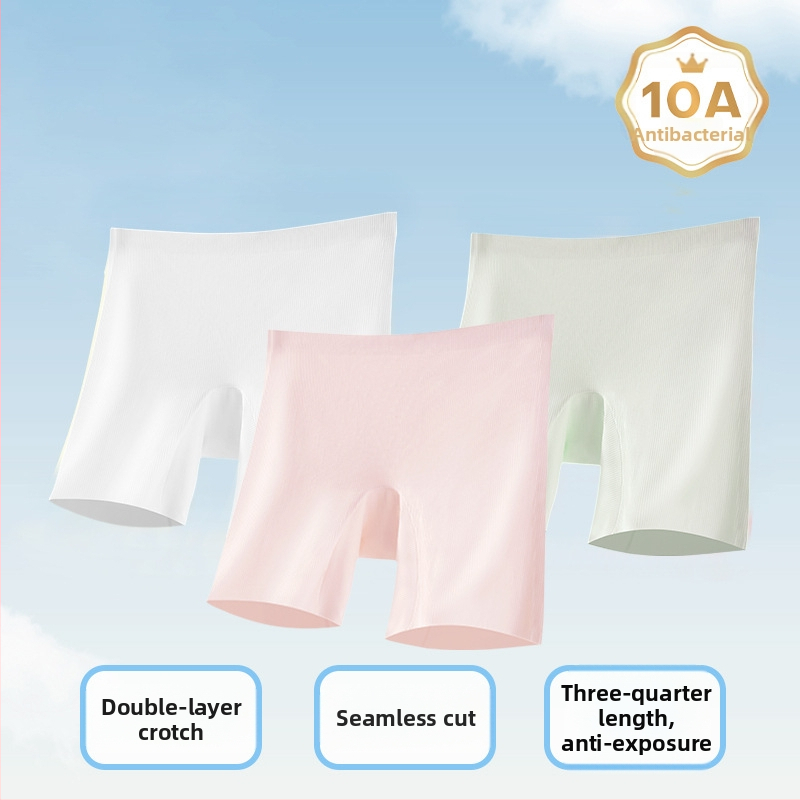 Dievčenské bezpečnostné šortky s chladivou spodnou bielizňou Ice Silk, antibakteriálne pohodlie, dizajn tri v jednom