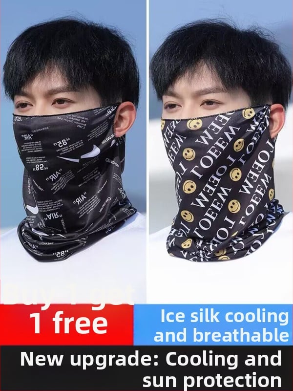 Napsugár elleni arcmaszk teljes arc- és fülmellen védelem, nyári vékony Ice Silk fejkendő, nyakvédő