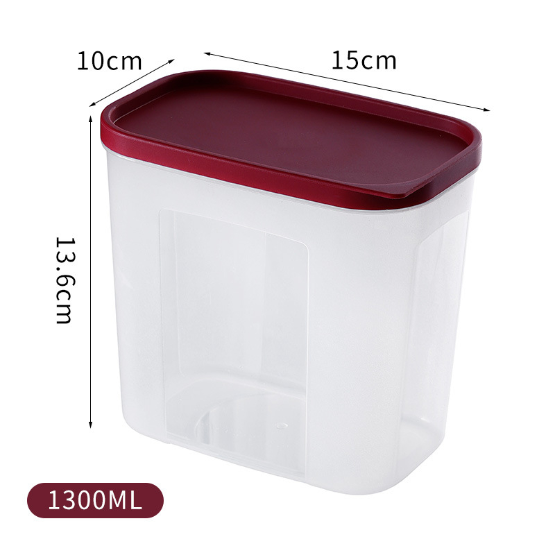Plastična posuda za hranu visoke kvalitete za žitarice, zatvorena kućna kutija za kuhinju; povrće, voće i meso; kutija za ručak; 1–2 L