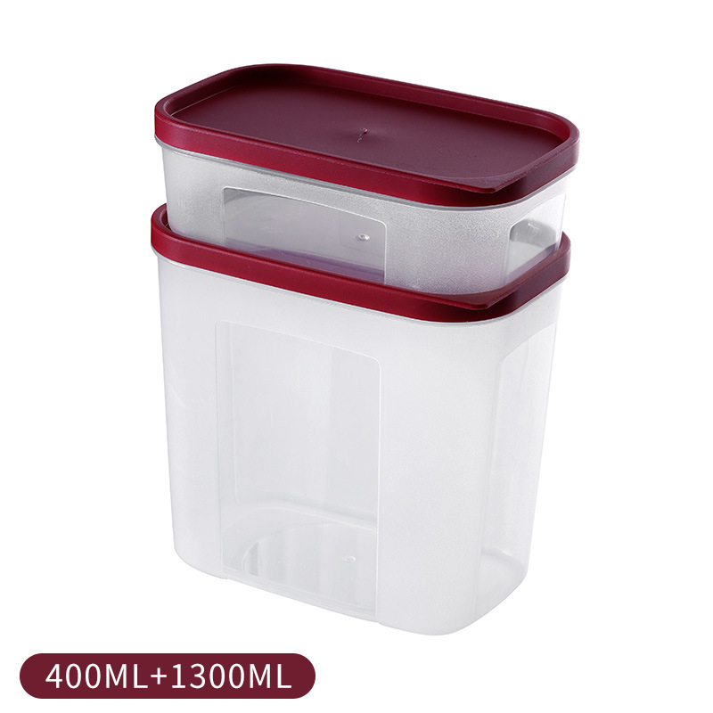 Plastična posuda za hranu visoke kvalitete za žitarice, zatvorena kućna kutija za kuhinju; povrće, voće i meso; kutija za ručak; 1–2 L